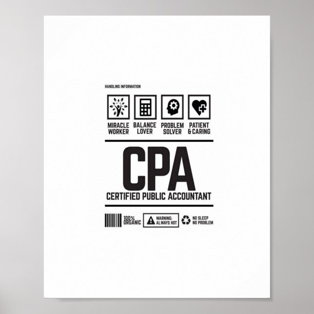 Affiche comptable public agréé - CPA (Devant)