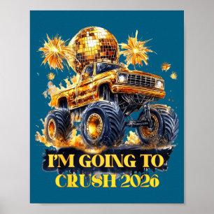 Affiche Compte à rebours de la fête du Nouvel An du camion