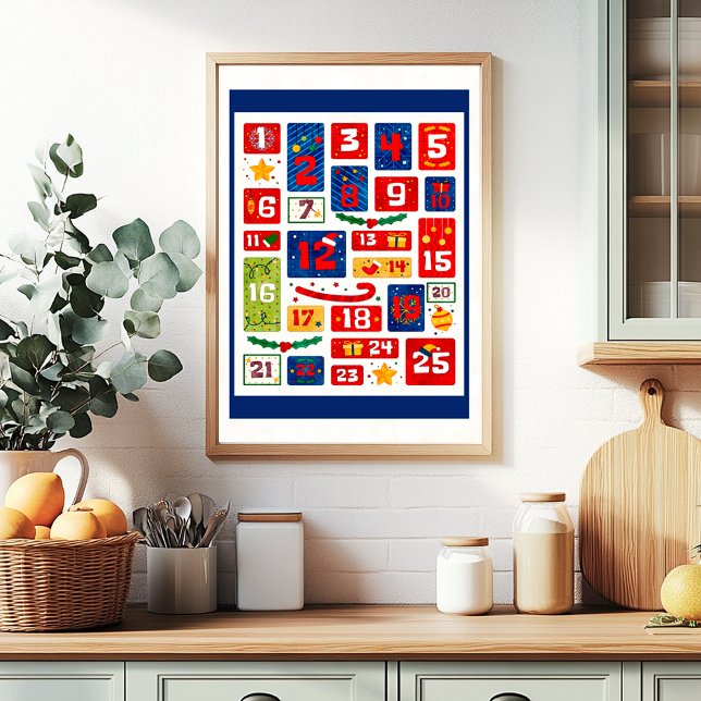 Affiche Compte à rebours des fêtes de Noël Calendrier de l (Créateur téléchargé)