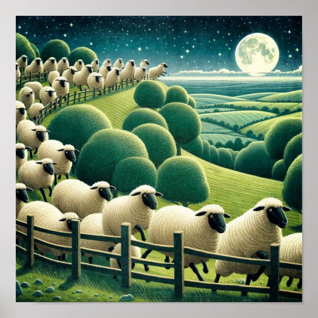Affiche Compter les moutons (Devant)