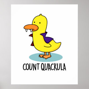 Affiche Compter Quackula Drôle Canard Pun