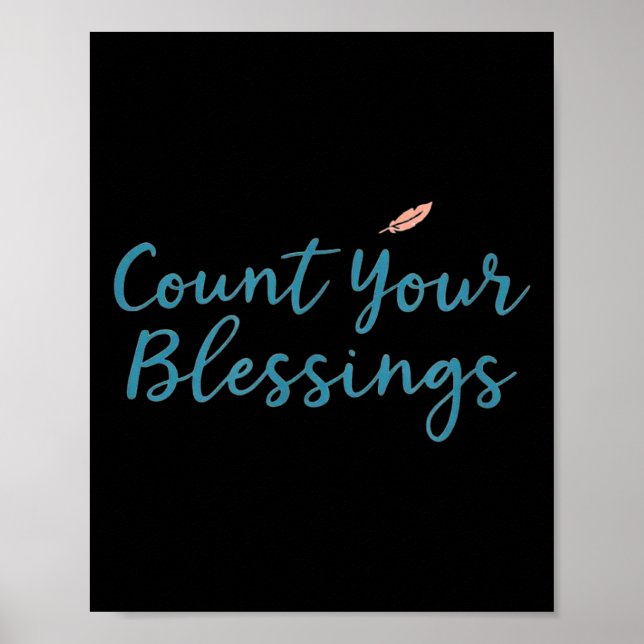 Affiche Comptez vos bénédictions – Foi inspirante Christi (Devant)