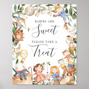 Affiche Comptines Baby Shower Les Bébés Sont Mignons Panne