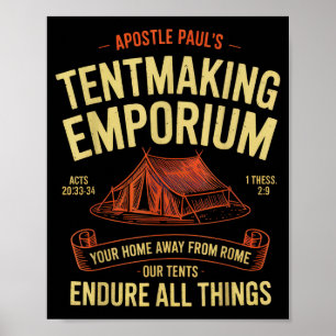 Affiche Comptoir de fabrication de tentes de l'apôtre Paul