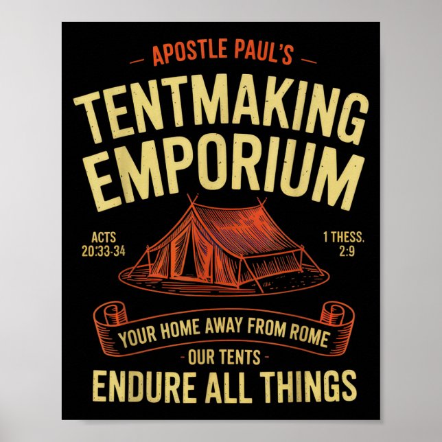 Affiche Comptoir de fabrication de tentes de l'apôtre Paul (Devant)
