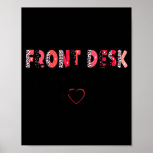 Affiche Comptoir de réception de la Saint-Valentin Hôtesse