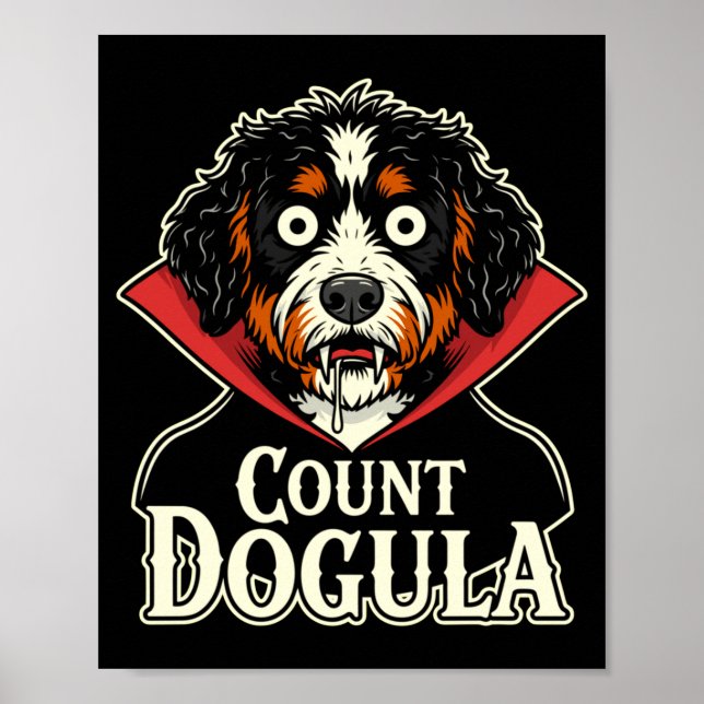 Affiche Comptoir homme dogula drôle de chien soirée effray (Devant)