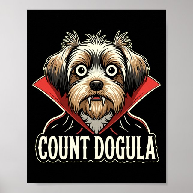 Affiche Comptoir homme dogula drôle de chien thème fete ef (Devant)