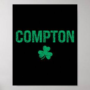 Affiche Compton Irish Shamrock St Patrick's Day 