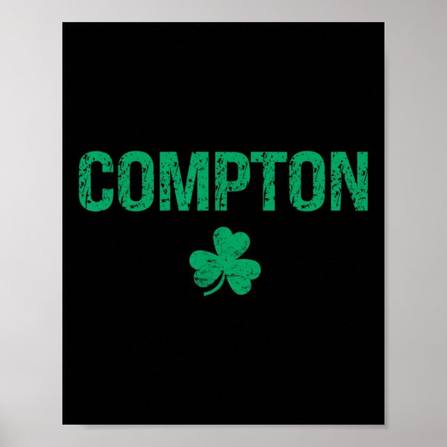 Affiche Compton Irish Shamrock St Patrick's Day  (Devant)