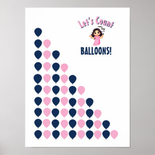 Affiche Comptons les Ballons ! Apprentissage des Nombres C