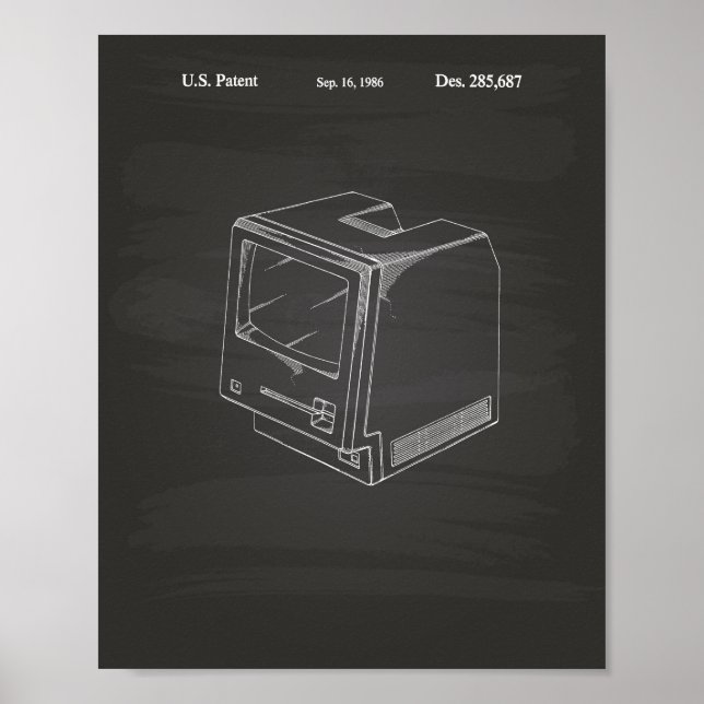 Affiche Computer 1986 Patent Art Chalkboard (Devant)