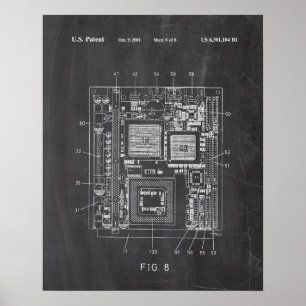 Affiche Computer motherboard patent