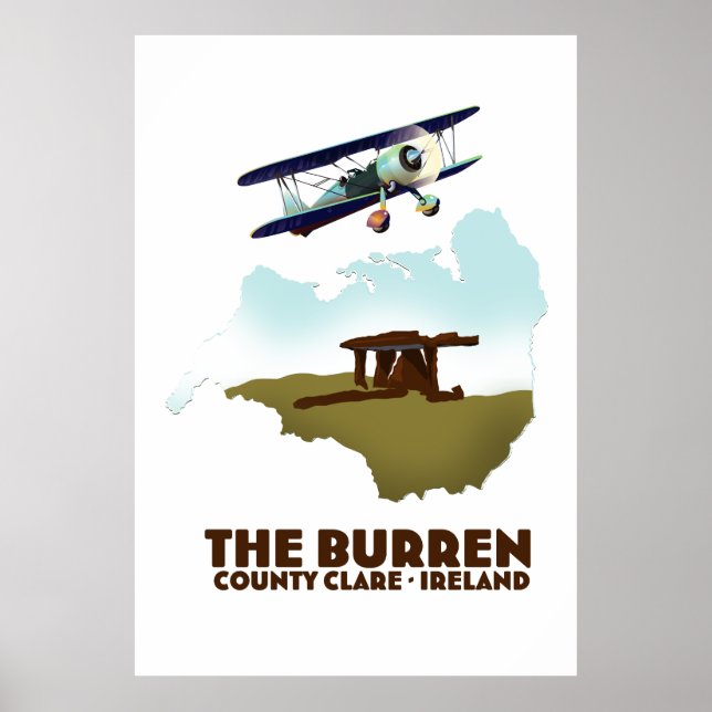 Affiche Comté de Burren Clare Irlande (Devant)