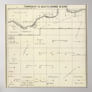 Affiche Comté de Fresno, Californie 25