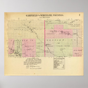 Affiche Comté de Garfield et Wheeler, Nebraska