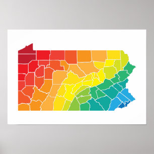 Affiche comté de pennsylvanie