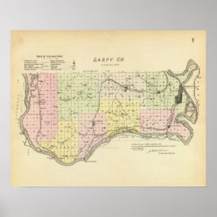 Affiche Comté de Sarpy, Nebraska