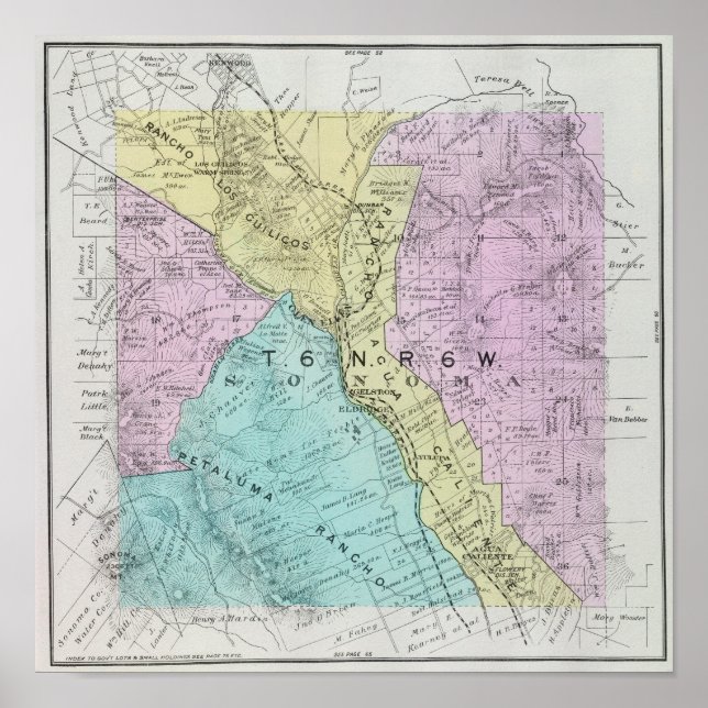 Affiche Comté de Sonoma, Californie 22 (Devant)