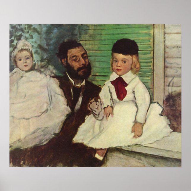 Affiche Comte Lepic et ses filles - Edgar Degas (Devant)