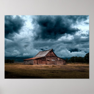 Affiche Comté rural Cabin During Storm