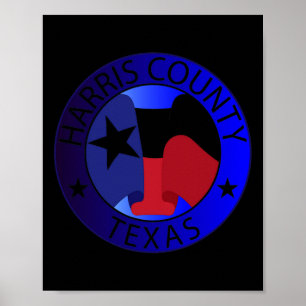 Affiche Comté Texas Kamala Harris 2024 Election Anti Trum
