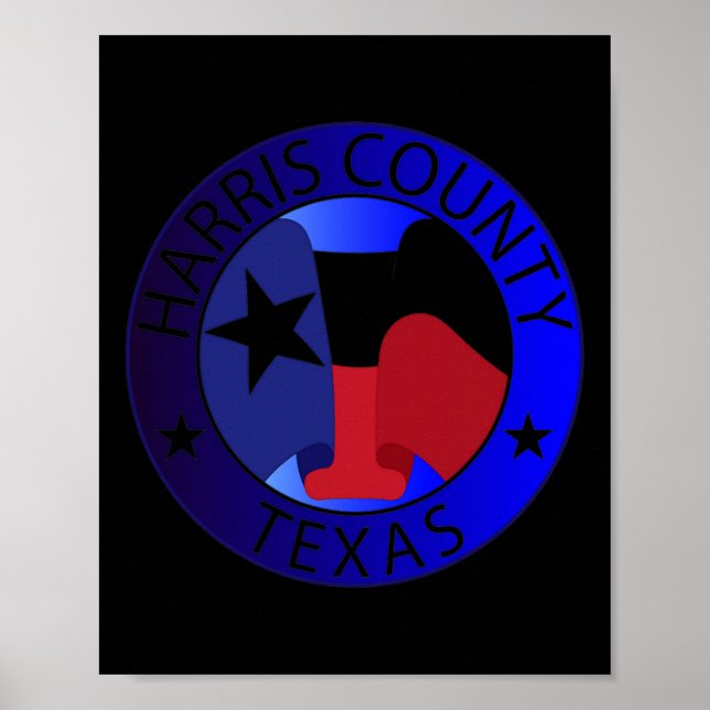 Affiche Comté Texas Kamala Harris 2024 Election Anti Trum (Devant)