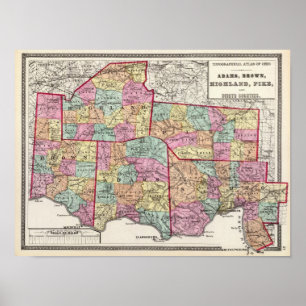 Affiche Comtés 2 de l'Ohio