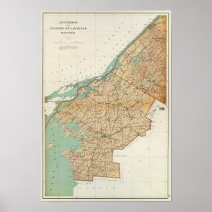 Affiche Comtés de Jefferson, Saint-Laurent