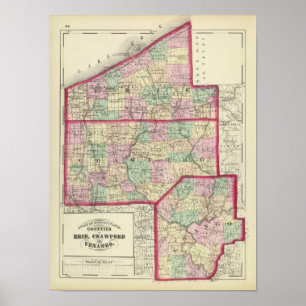 Affiche Comtés d'Erie, Crawford, Venango