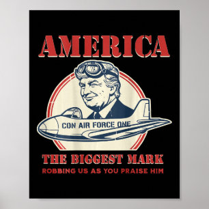 Affiche Con Air Force One Trump Satire politique Rétro Pro