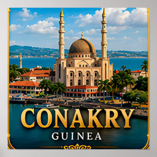 Affiche Conakry Côte Atlantique et Port Tropical