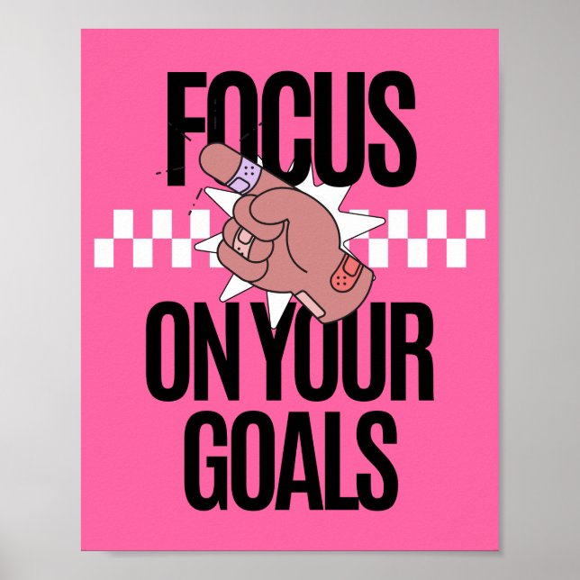 Affiche Concentration Sur Vos Objectifs Inspiration (Devant)