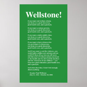 Affiche Concentrez sur une bonne éducation, Wellstone