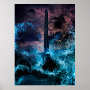 Affiche Concept Art dans le concept du "tsunami de Bangkok