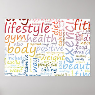 Affiche Concept de conditionnement physique pour la perte