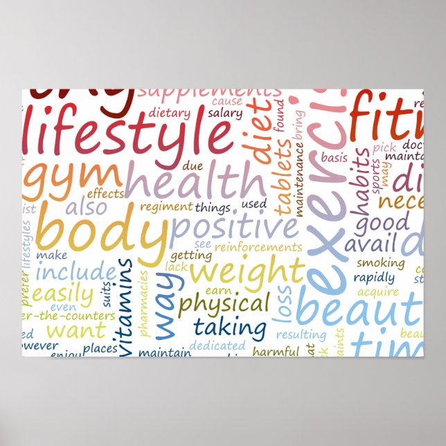 Affiche Concept de conditionnement physique pour la perte  (Devant)