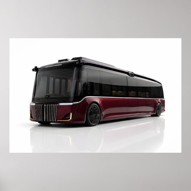 Affiche Concept de navette autonome de luxe futuriste EV  (Devant)