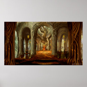 Affiche Concept de salle du Trône du domaine boisé