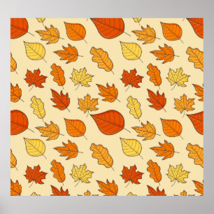 Affiche Concept feuille : Motif symbole d'automne