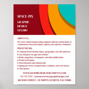 Affiche Concept moderne, Graphic Designer Publicité