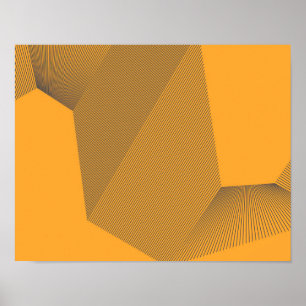 Affiche Concept moderne, urbain, jaune, audacieux et simpl