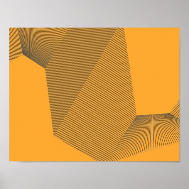 Affiche Concept moderne, urbain, jaune, audacieux et simpl (Devant)