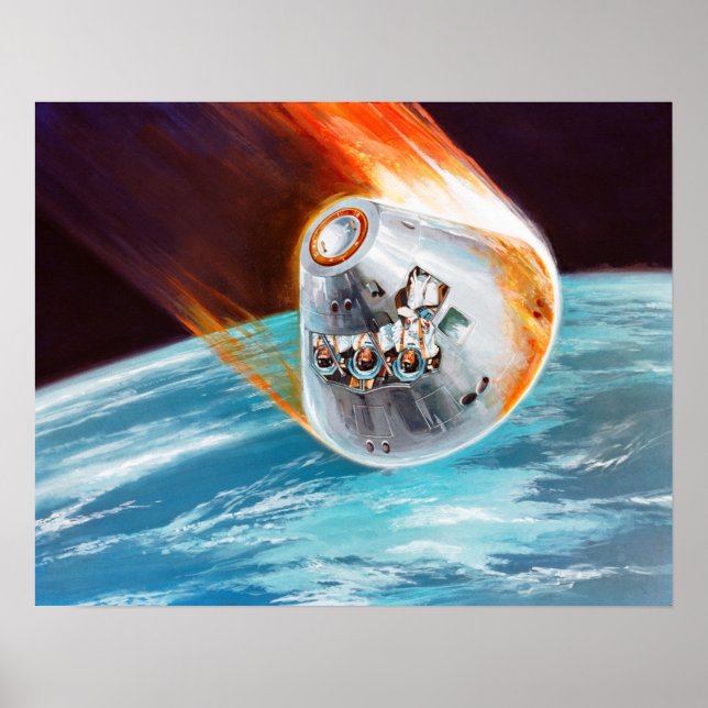 Affiche Concept vintage décrivant le module de commande Ap (Devant)