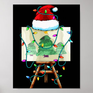 Affiche Concepteur de peintre de Noël _ Santa Xmas Peintre