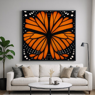 Affiche Conception Abstraite de Papillon Monarque