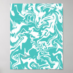 Affiche Conception Abstraite de Tourbillon Aqua