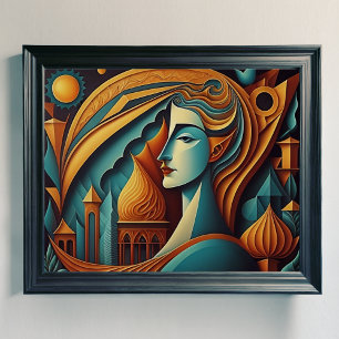 Affiche Conception abstraite moderne Cubisme Surréalisme 4