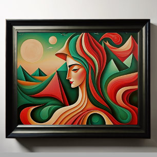 Affiche Conception abstraite moderne Cubisme Surréalisme 4