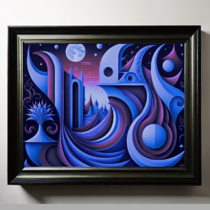 Affiche Conception abstraite moderne Cubisme Surréalisme 4